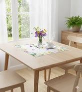 Deco Tischdecke blumen, 85x85 cm